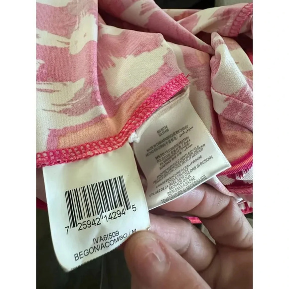 BCBGMAXAZRIA Women's Pink Short Sleeve Drop Waist Mini Dress Size M - Picture 5 of 7